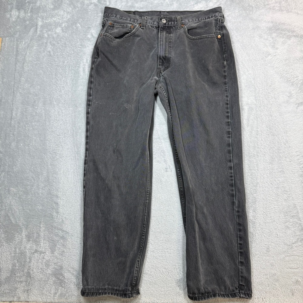 Levis 550 Jeans Mens 36x32 Black Denim Classic Tapered Relaxed